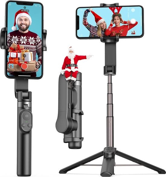 Gimbal per Smartphone - Stabilizzatore per Smartphone - Kit per Immagini Stabilizzate - Accessorio per Vlogging - Compatibile con iOS e Android - Antishock