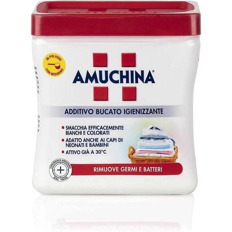 AMUCHINA ADDITIVO DISINFETTANTE IN POLVERE PER BUCATO FORMATO DA 500 GR