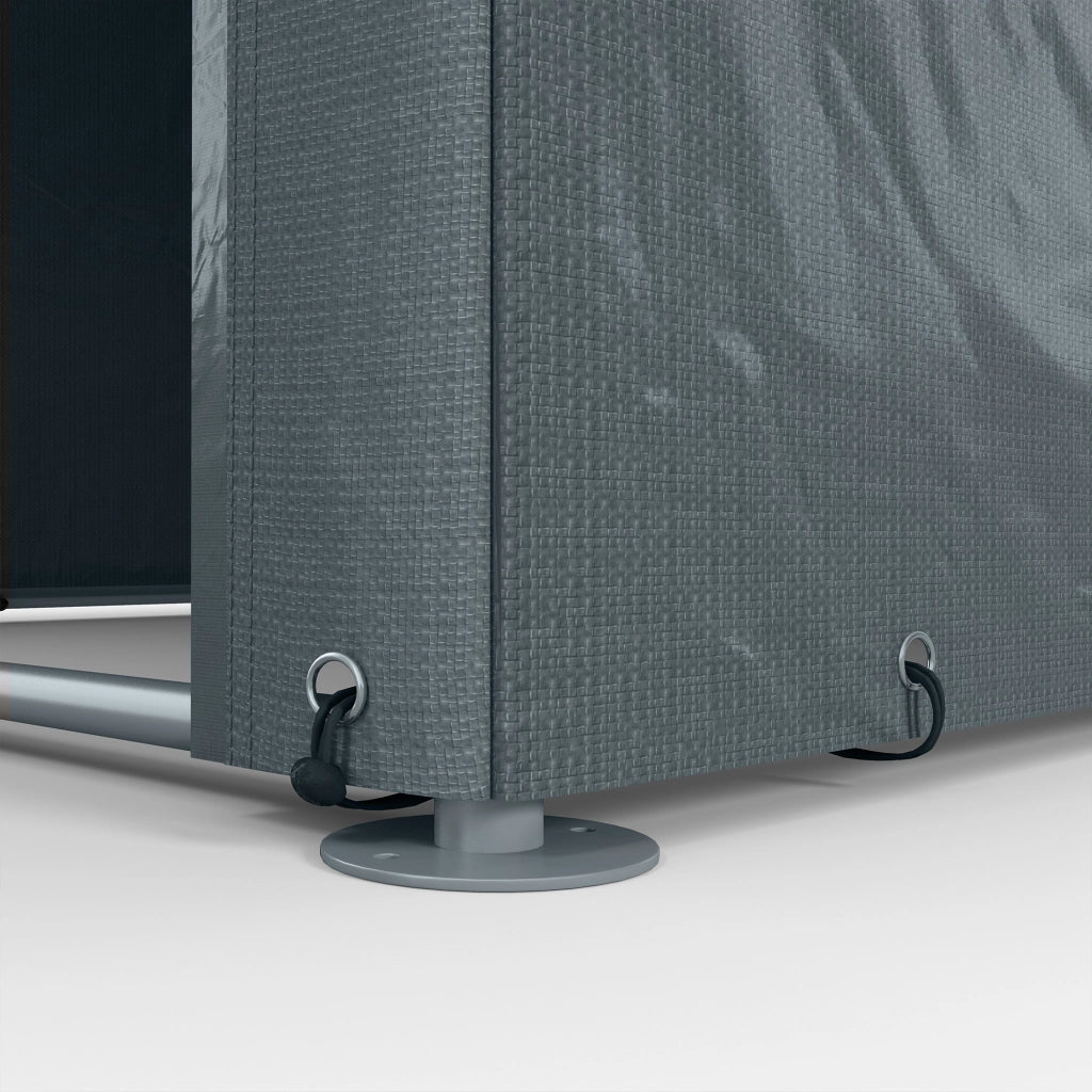 RIMESSA DA GIARDINO 160x218x172 cm in acciaio grigio scuro con porta