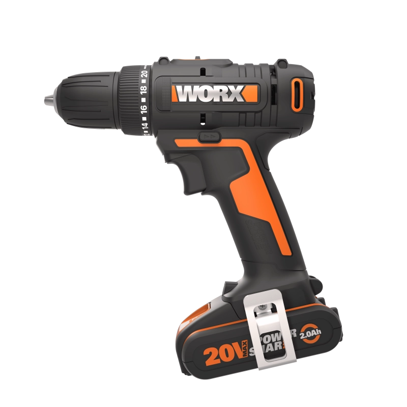 Avvitatore a Batteria 20 Volt WX100 con Coppia 30 Nm e Mandrino 10 mm per Foratura e Avvitatura - Worx