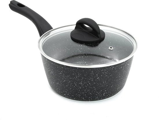 Pentola da cucina da 20 cm con coperchio - nero