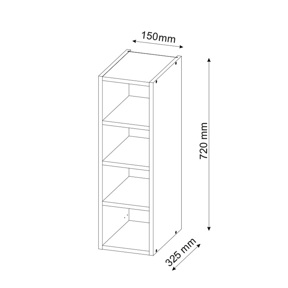 Vicco Mobile bagno Bianco 15 x 72 cm