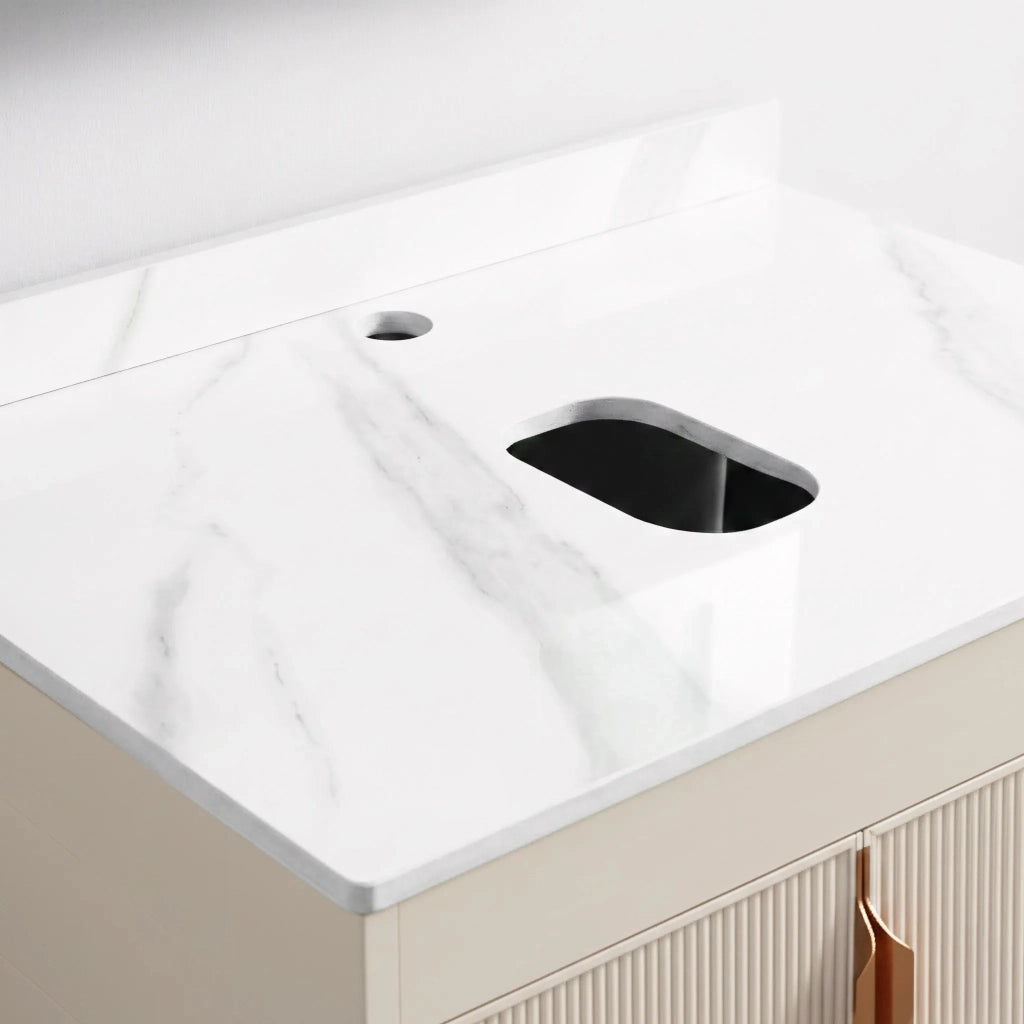 Set Di Mobili Da Bagno Con Top Modo 60cm Beige