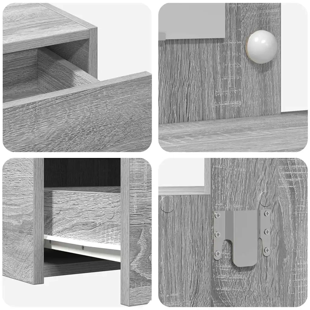 Tavolo da Trucco Grigio 83 x 40 x 70 cm Legno multistrato 865231