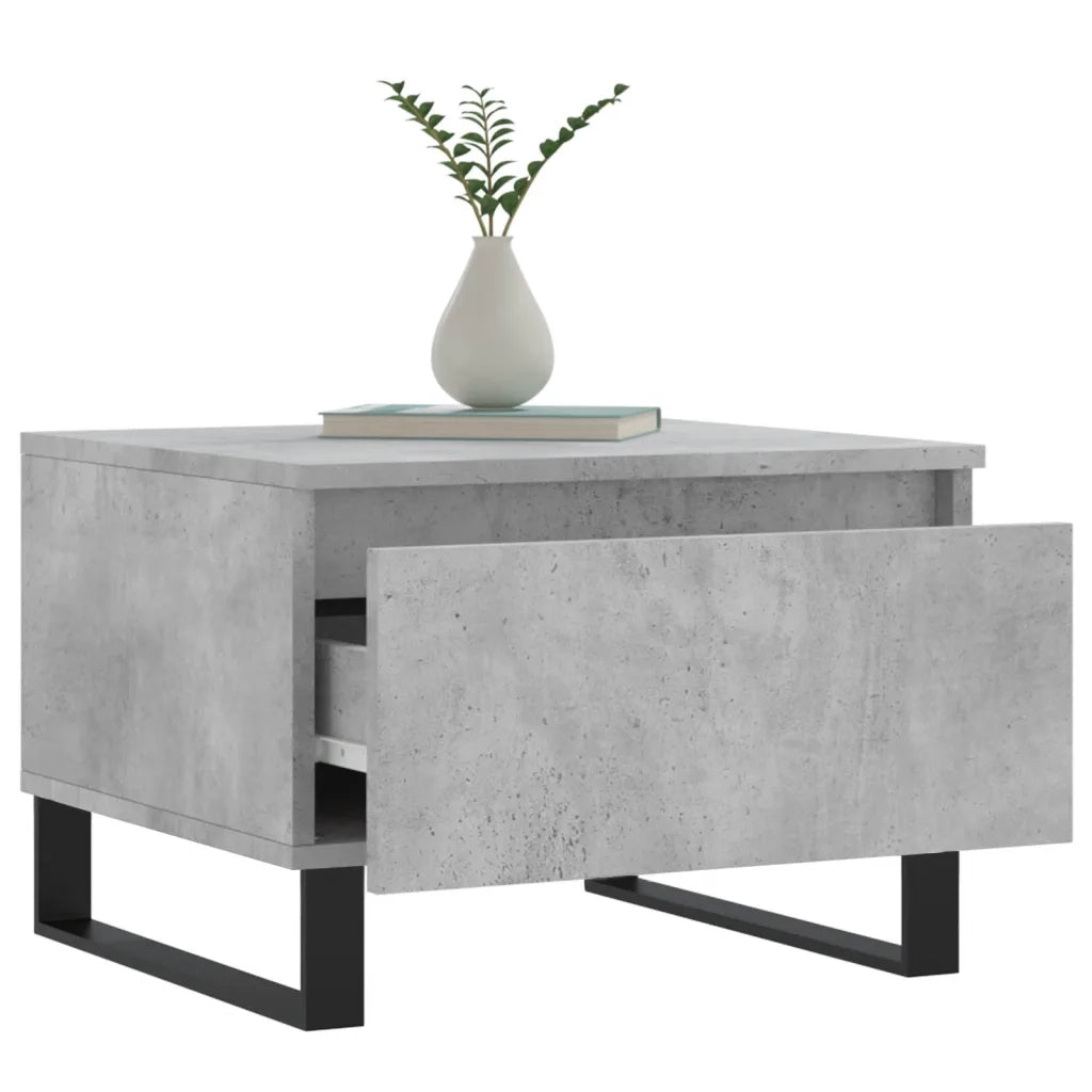 Tavolini Salotto 2pz Grigio Cemento 50x46x35 Legno Multistrato 830885
