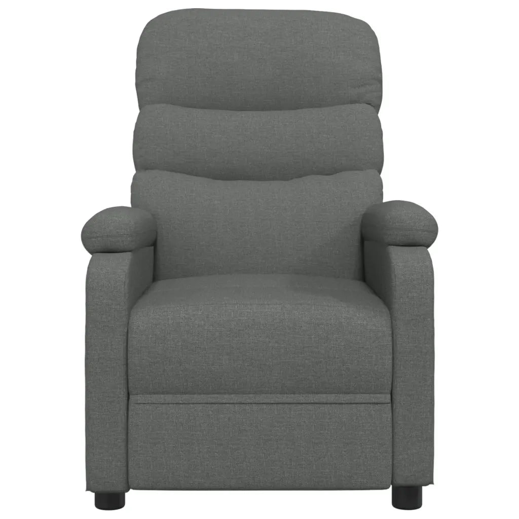 Poltrona Massaggiante Elettrica Grigio Scuro in Tessuto 3073695