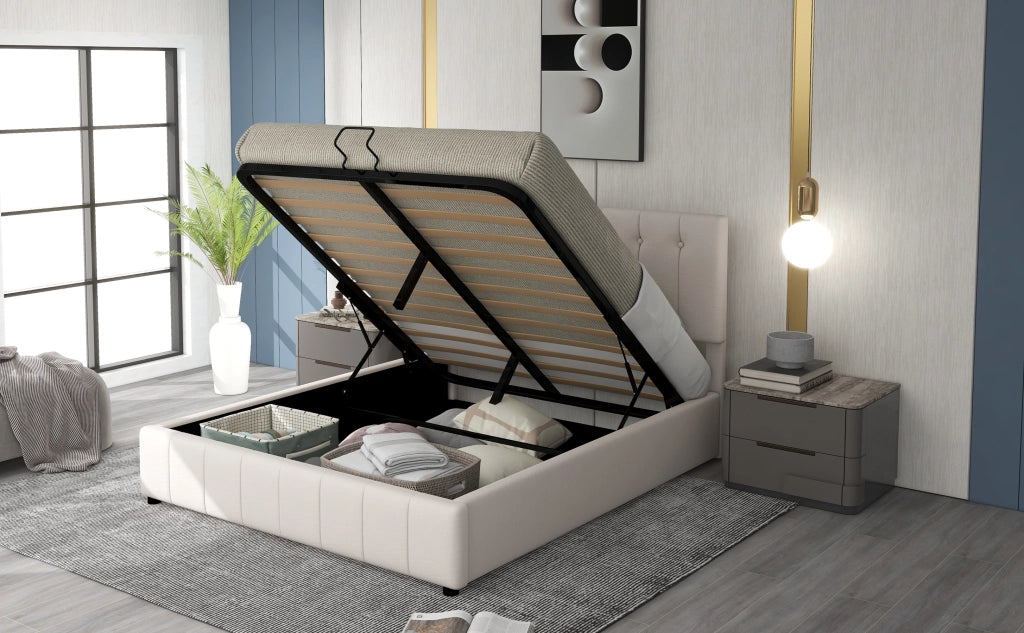 letto imbottito velluto crema 140 x 200 cm