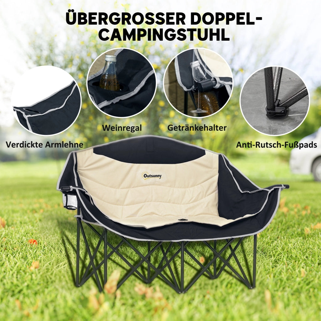 Sedia da camping pieghevole 2 posti ¨C Minimal ¨C Khaki 250kg