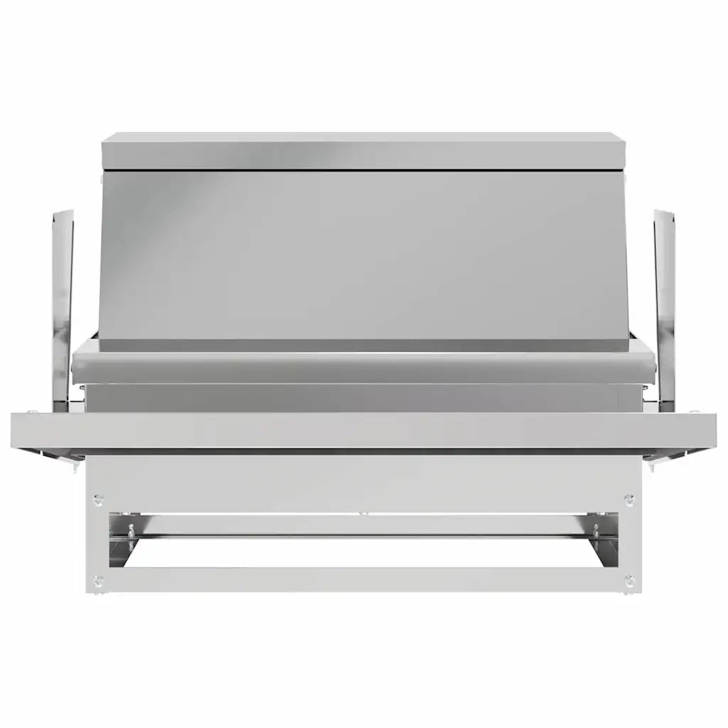 Mangiatore a Pedale per Pollo Argento 50 x 40 x 29 cm CFW5026206