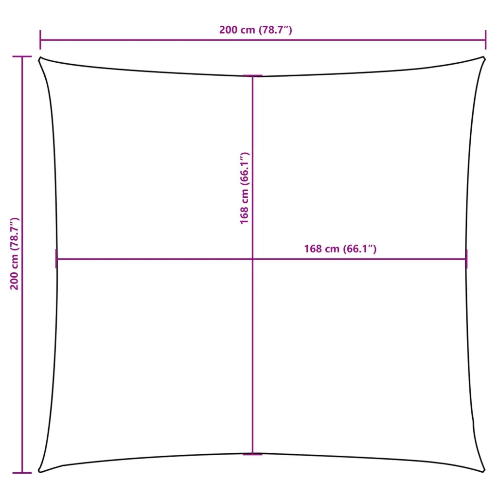 Vela Parasole | Telo Ombra | Vela da ombra in Tela Oxford Quadrata 2x2 m Marrone