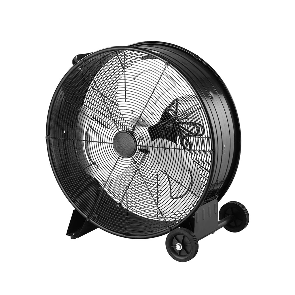 Ventilatore Industriale da Pavimento Terra Ø 66cm 240W con Ruote ad Alta Potenza e 3 velocità regolabili