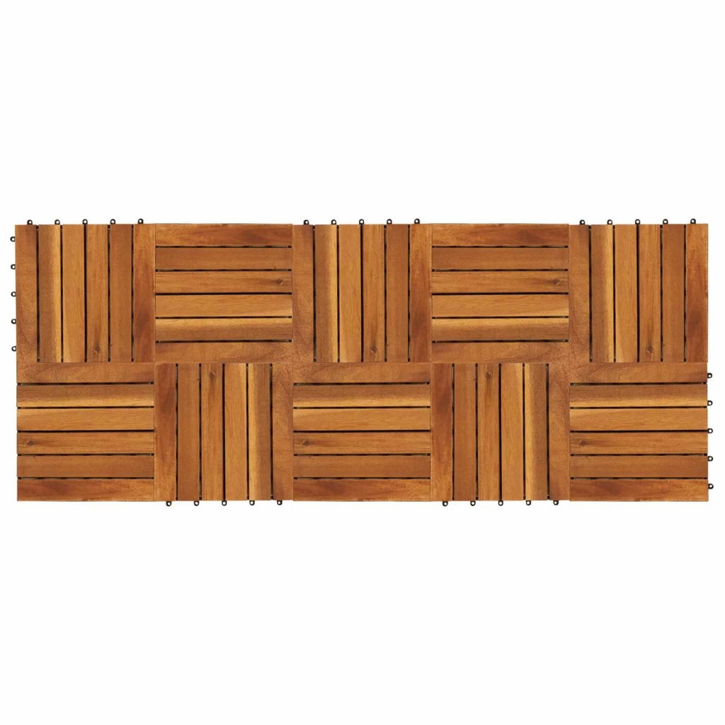 Piastrella per Decking 10 pcs Marrone 30 x 30 cm 42046707