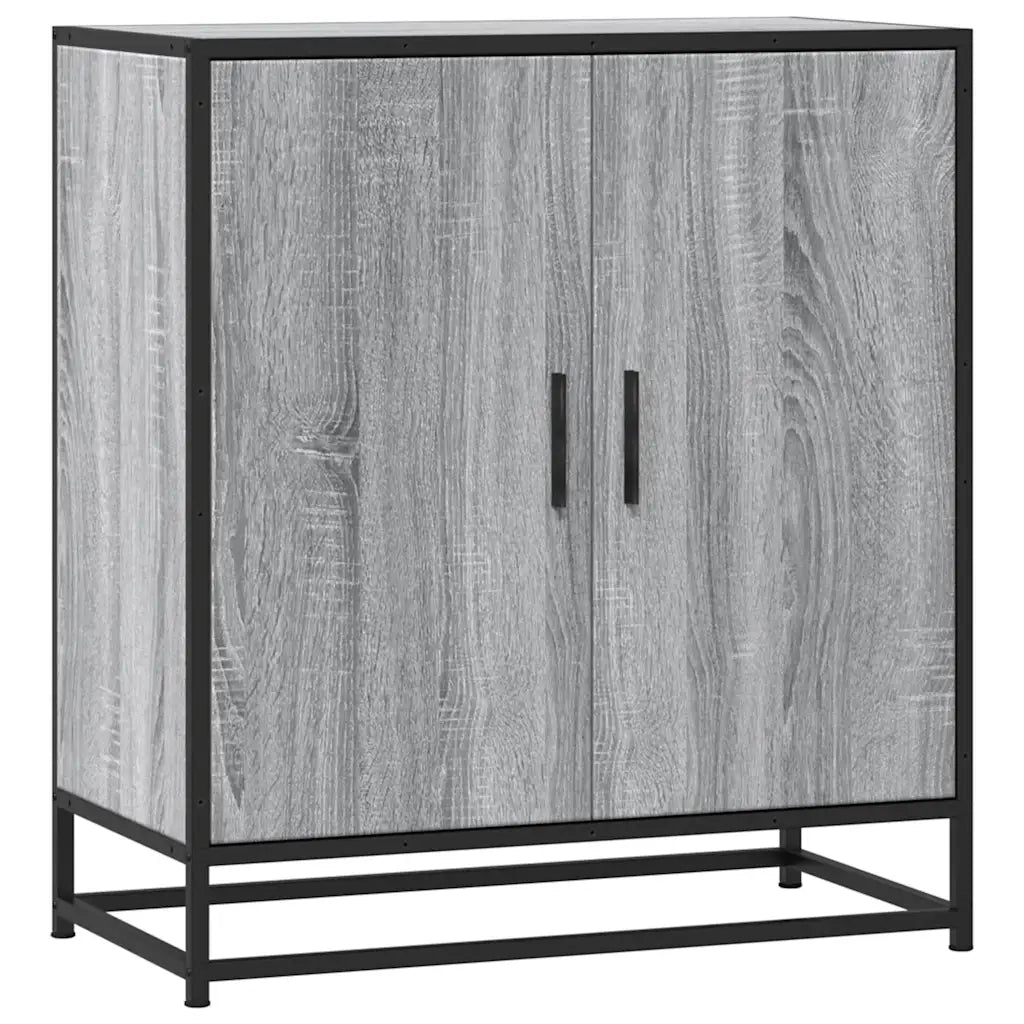 Credenza | Madia | Buffet da pranzo | Armadio da pranzo Grigio Sonoma 68x35x76 cm in Truciolato e Metallo