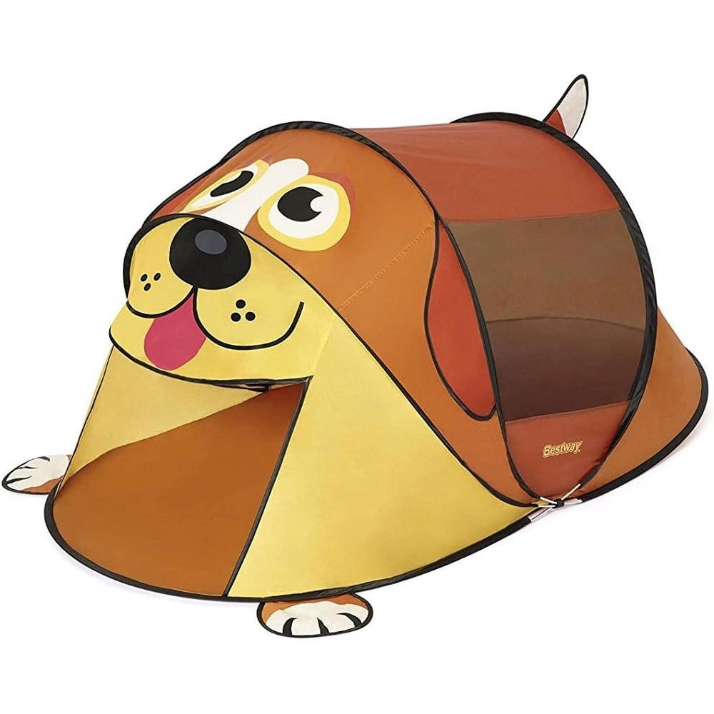 Trade Shop - Tenda Da Gioco Bambini A Forma Di Cane 2 Anni+ 182x96x81cm Interno Esterno 68108 -
