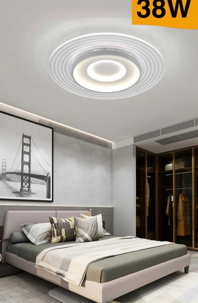 Plafoniera lampadario moderno con illuminazione Led da soffitto 38w Luce Bianca 4000K