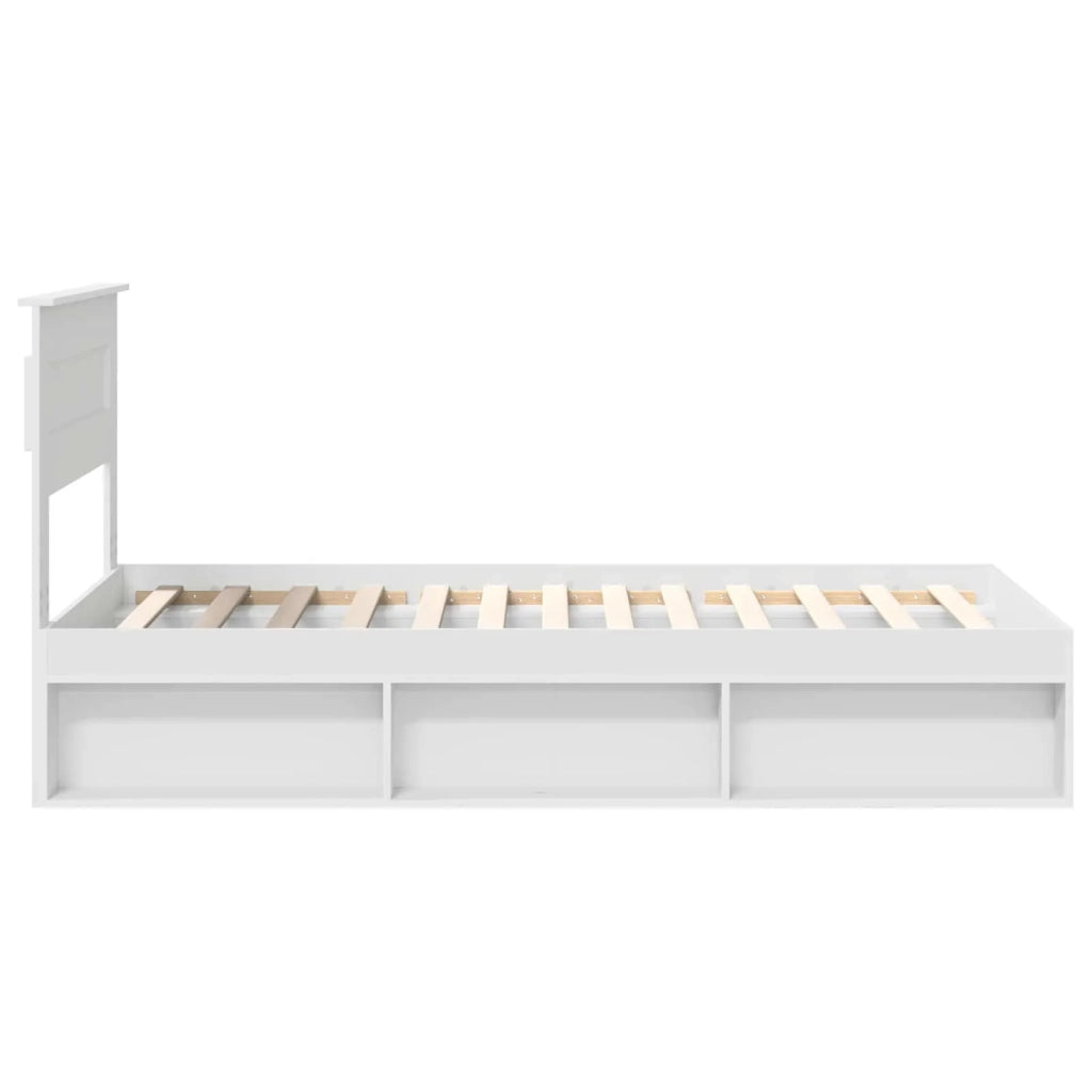Letto singolo | Letto per adulti | Struttura del letto Bianco 100 x 200 cm Pino massello
