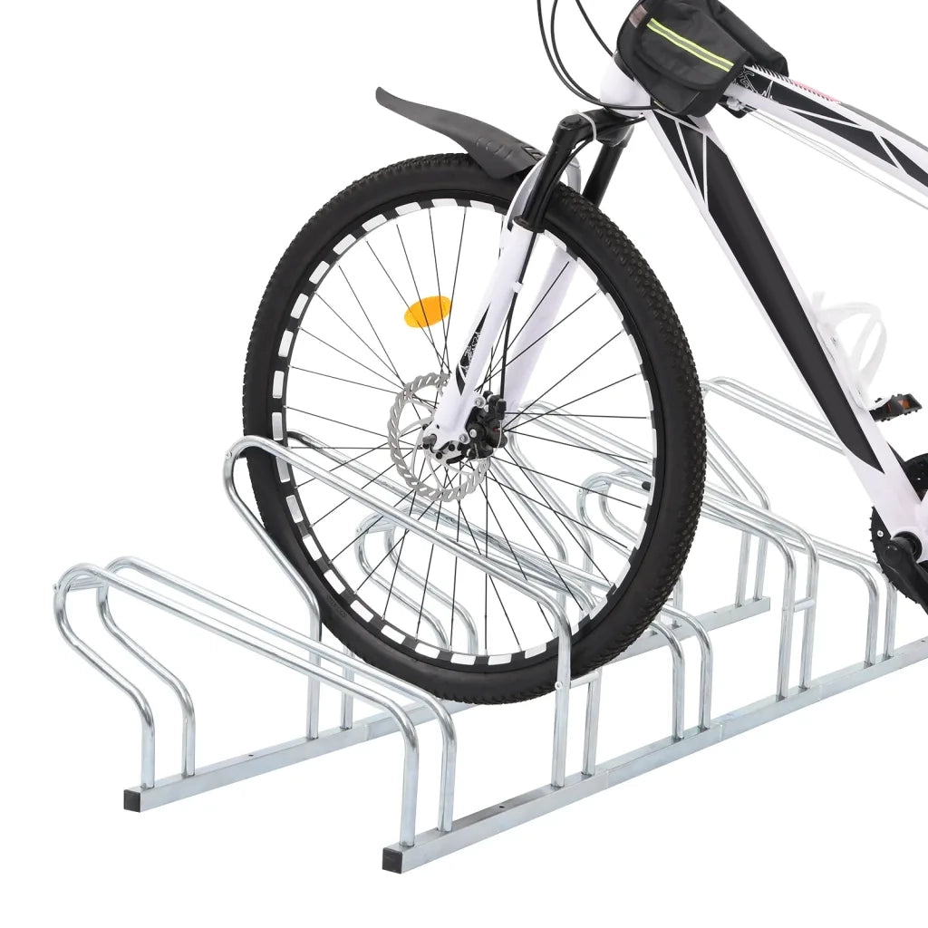 Supporto per 6 Bici da Pavimento Autoportante Acciaio Zincato 4005577