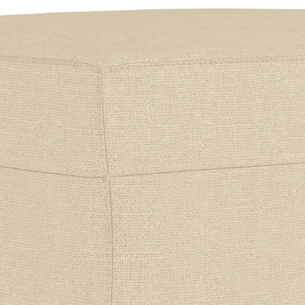 Poggiapiedi Crema 70x55x41 cm in Tessuto 349305