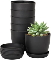 Piantagione in Plastica da 10 cm - 8 Pezzi - Idoneo per Esterno - Sostenibile - Antisfondamento - Per Giardino e Balcone - Vaso per Piante