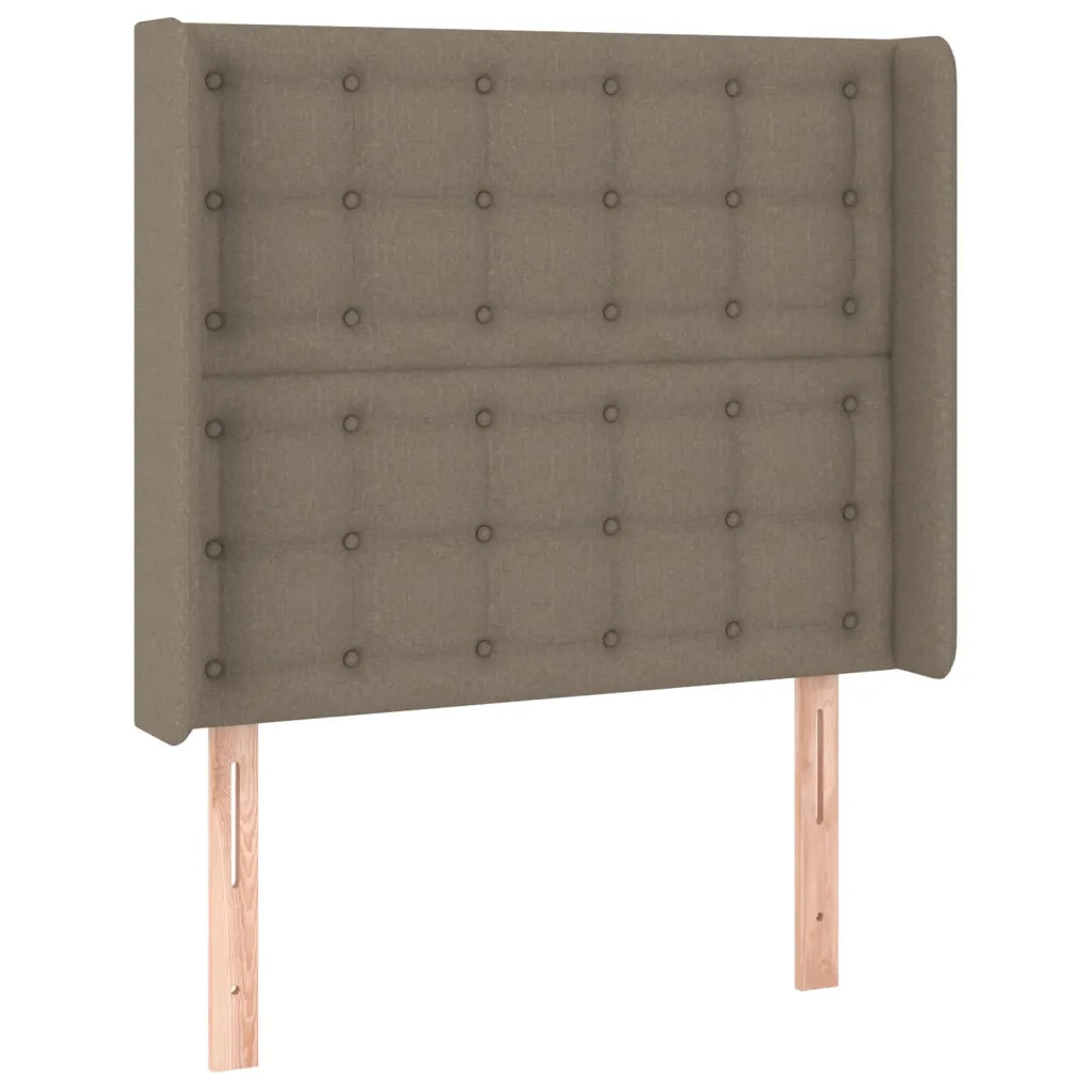 Letto a Molle con Materasso e LED Tortora 100x200cm in Tessuto 3139177