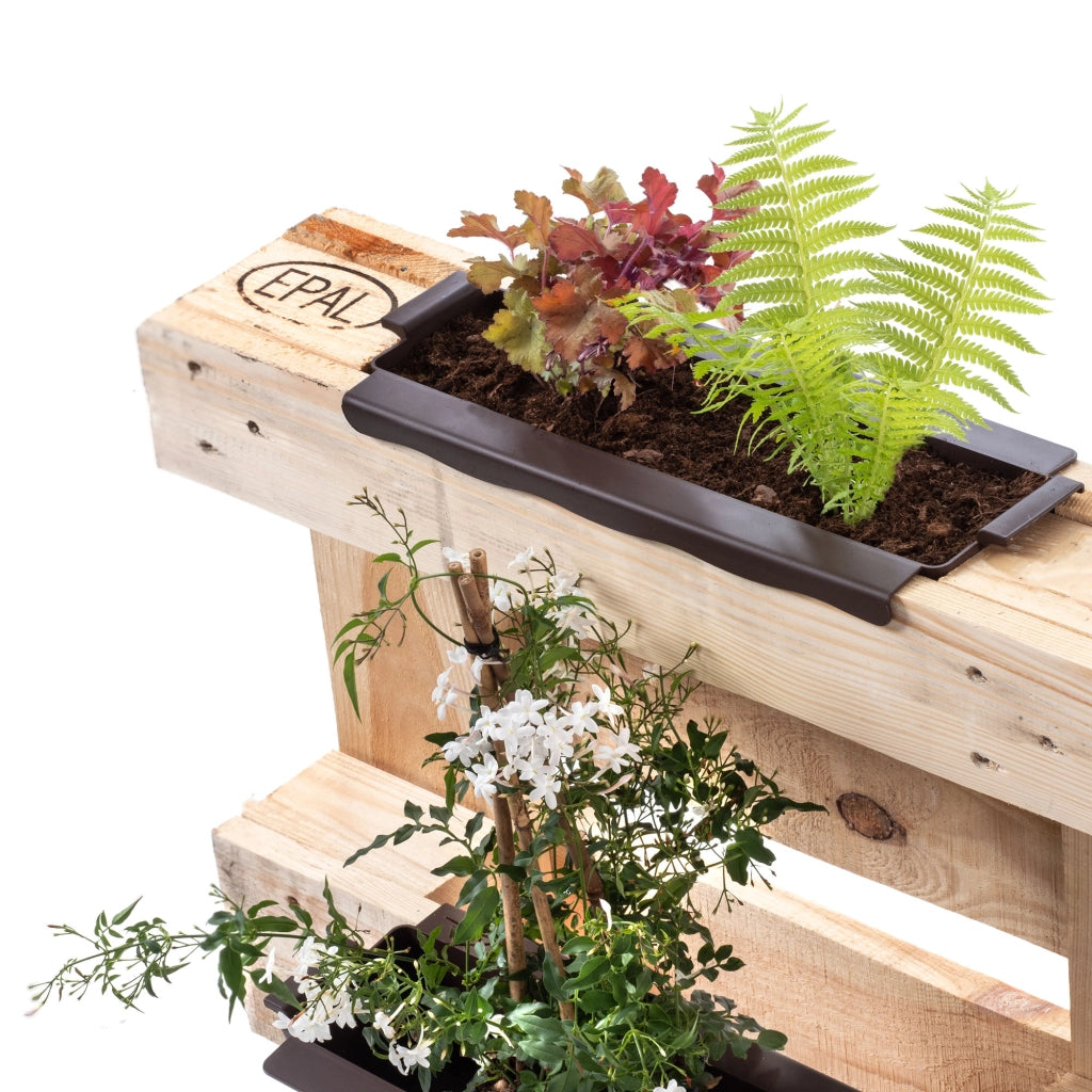 Vaso da fiori KADAX, vasi da fiori per Europallets, scatola da 40 cm, 6 pezzi