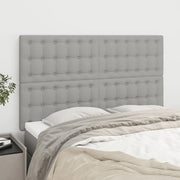Testiera-Testata Decorativa Grigio Chiaro 144x5x118/128 cm Tessuto 697375