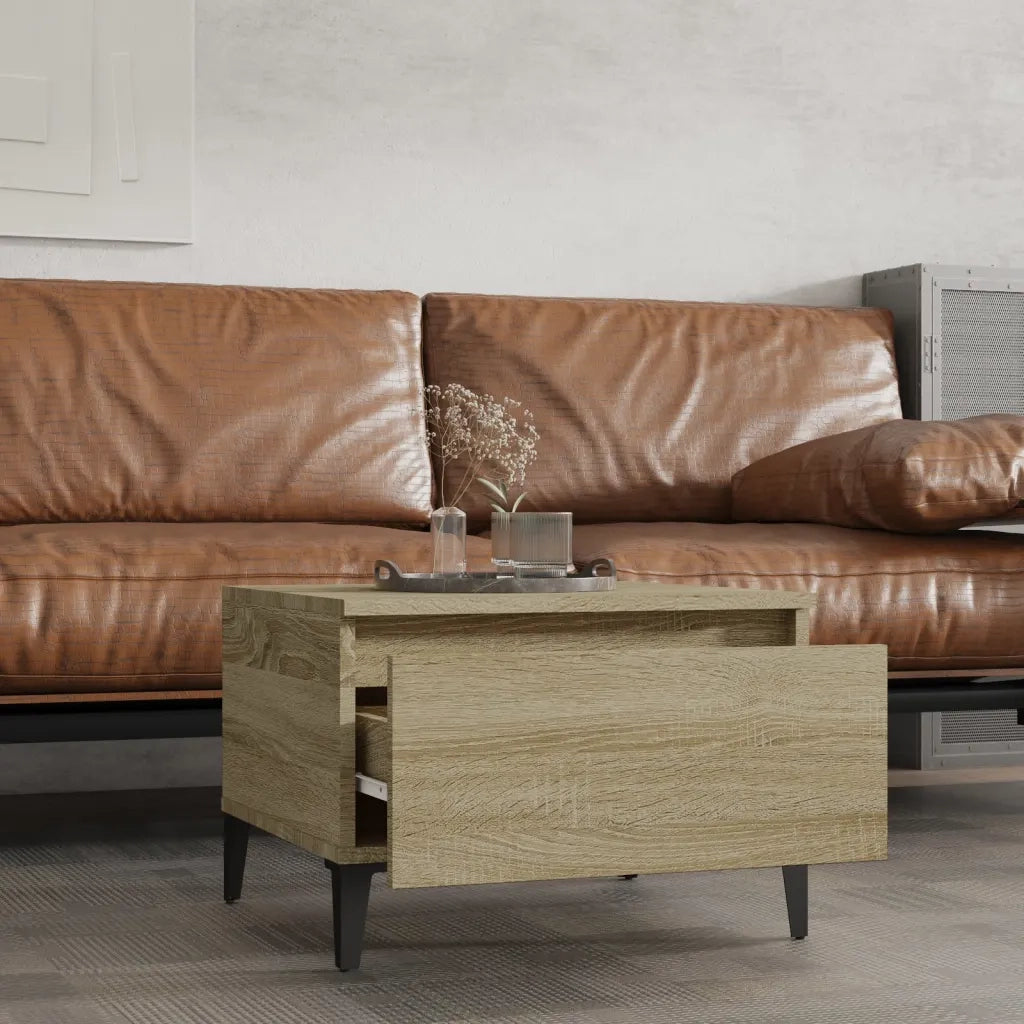 Tavolini 2pz Rovere Sonoma 50x46x35 cm in Legno Multistrato 819523