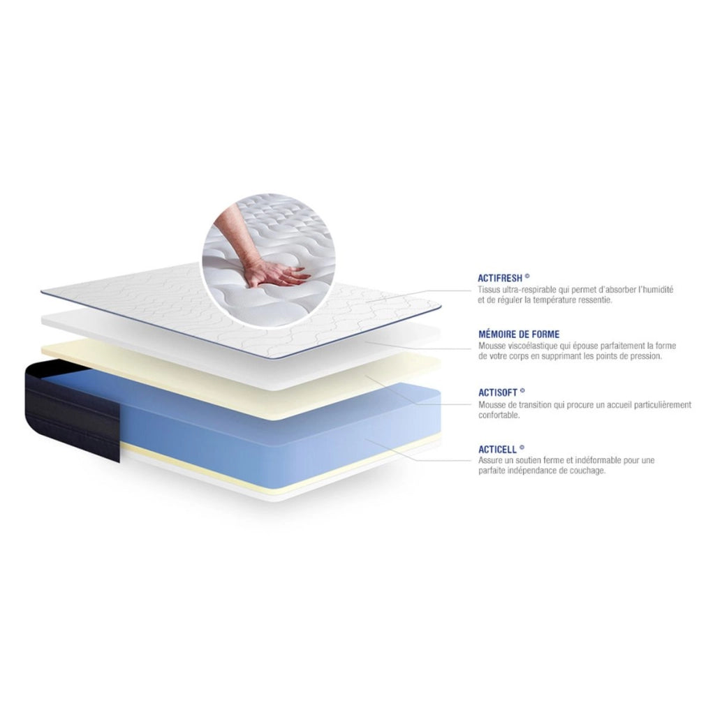 Materasso Actimemo tech 105x190cm - Spessore : 24cm - Memory foam - Molto rigido