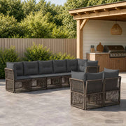 Set Divano da Giardino 8 pz Grigio polyrattan 3434285