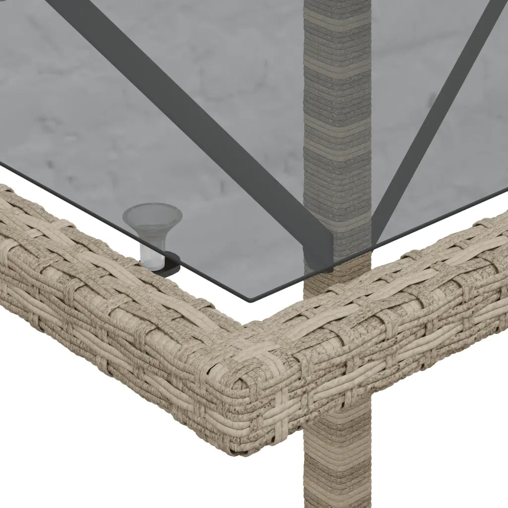 Set da Bistrò 3 pz con Cuscini Grigio Chiaro in Polyrattan 365070