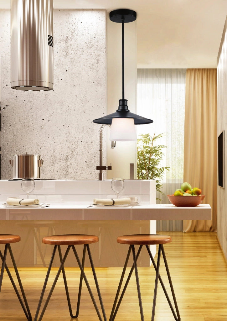 Lampada a sospensione Candellux Loft nera Ø26 E27 metallo