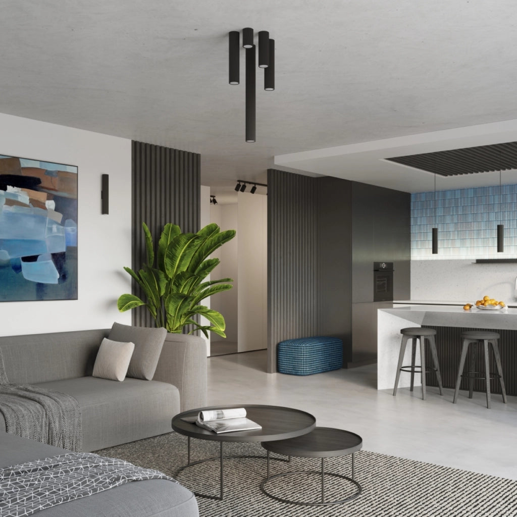 Lampada da soffitto KARBON 30 nero