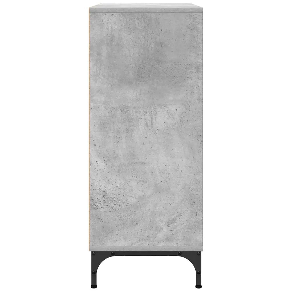 Credenza | Madia | Buffet da pranzo | Armadio da pranzo Grigio cemento 79,5 x 33 x 82 cm Legno multistrato
