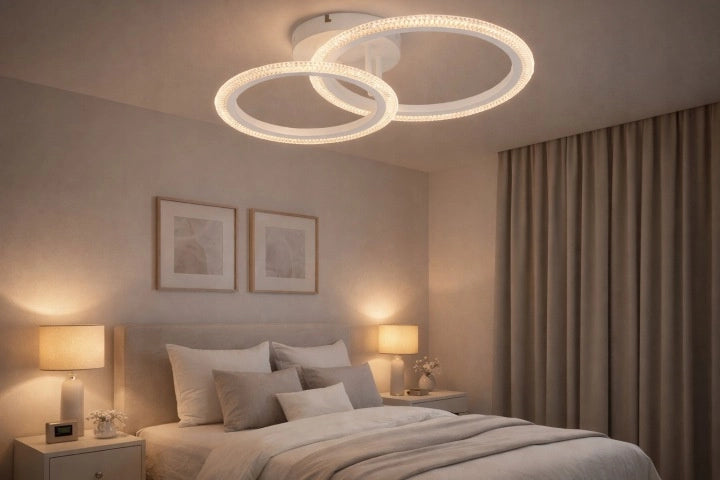 Plafoniera LED dimmerabile 2 luci bianca Vargo