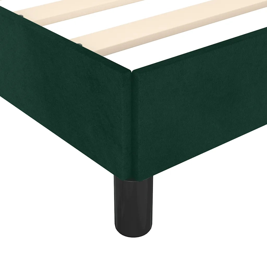 Letto singolo | Letto per adulti | Giroletto senza Materasso Verde Scuro 80x200 cm in Velluto