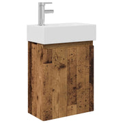 Mobile Bagno | Armadio da bagno con rubinetto Legno antico 45,5 x 22,5 x 84 cm