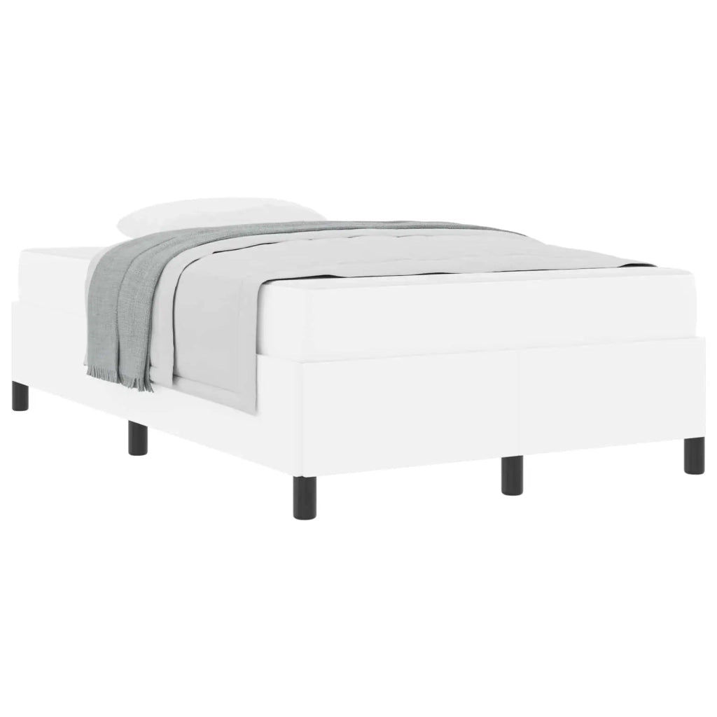 Struttura del letto con materasso-Giroletto con materasso Bianco 120 x 200 cm Tessuto