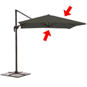 Telo ricambio per ombrellone Deluxe ecru 3x4m