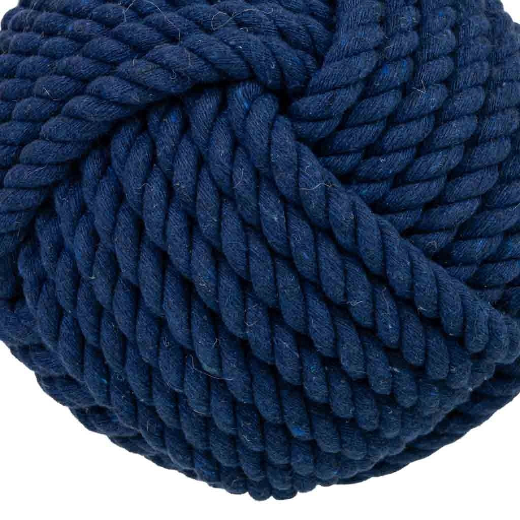 Fermaporta in cotone blu, 12x12x25h cm