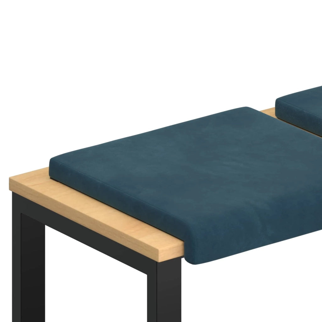 Cuscino per panchina 2 pcs Velluto Blu Profondità 35 cm 42043030