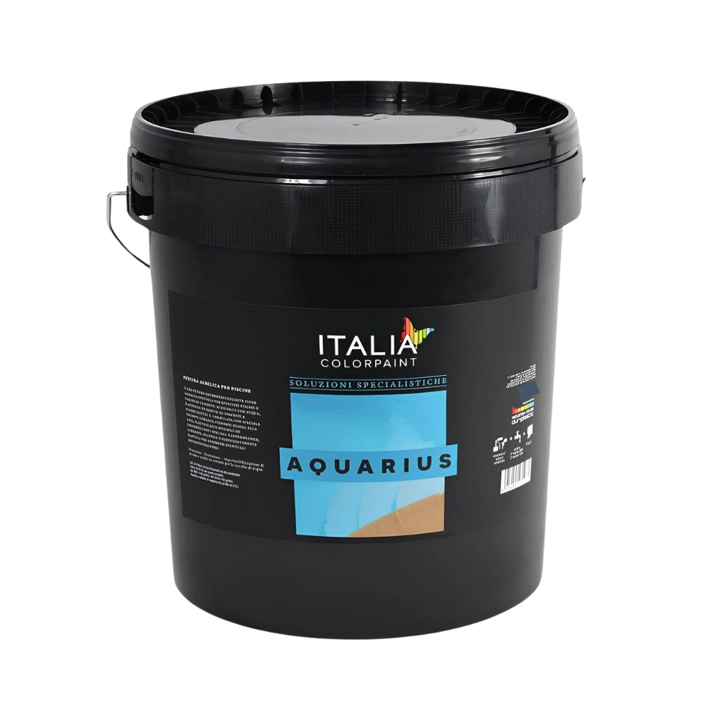 Aquarius pittura acrilica piscine cemento colore bianco italia colorpaint *** formato 5 lt, confezione 1