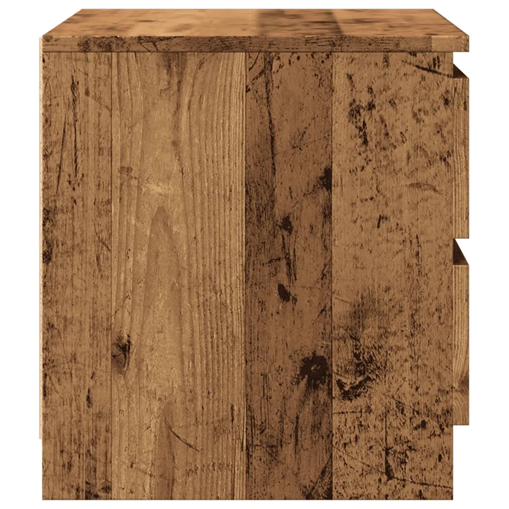 Comodini 2 pz-Set di 2 Tavolino da notte Legno Antico 50x40x43.5 cm in Legno Multistrato
