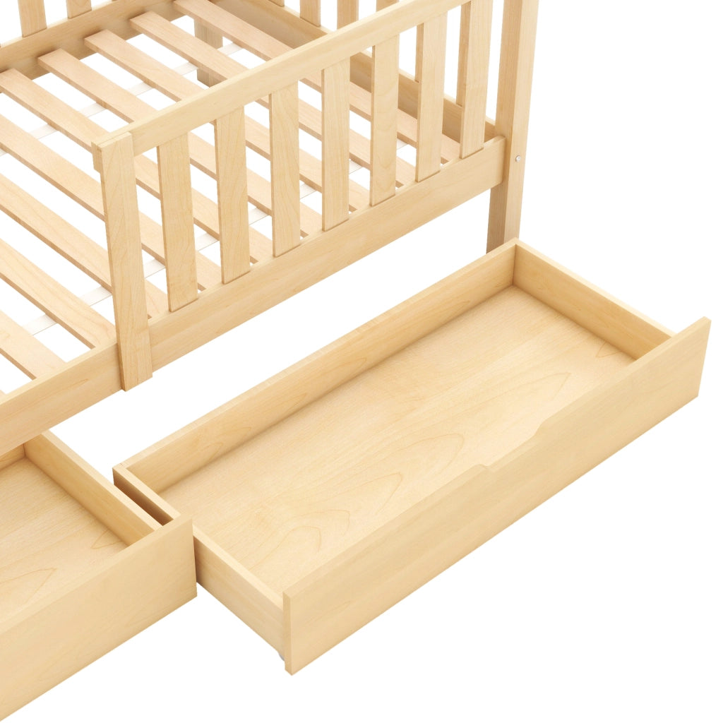 letto per bambini in legno massello naturale 90 x 200 cm