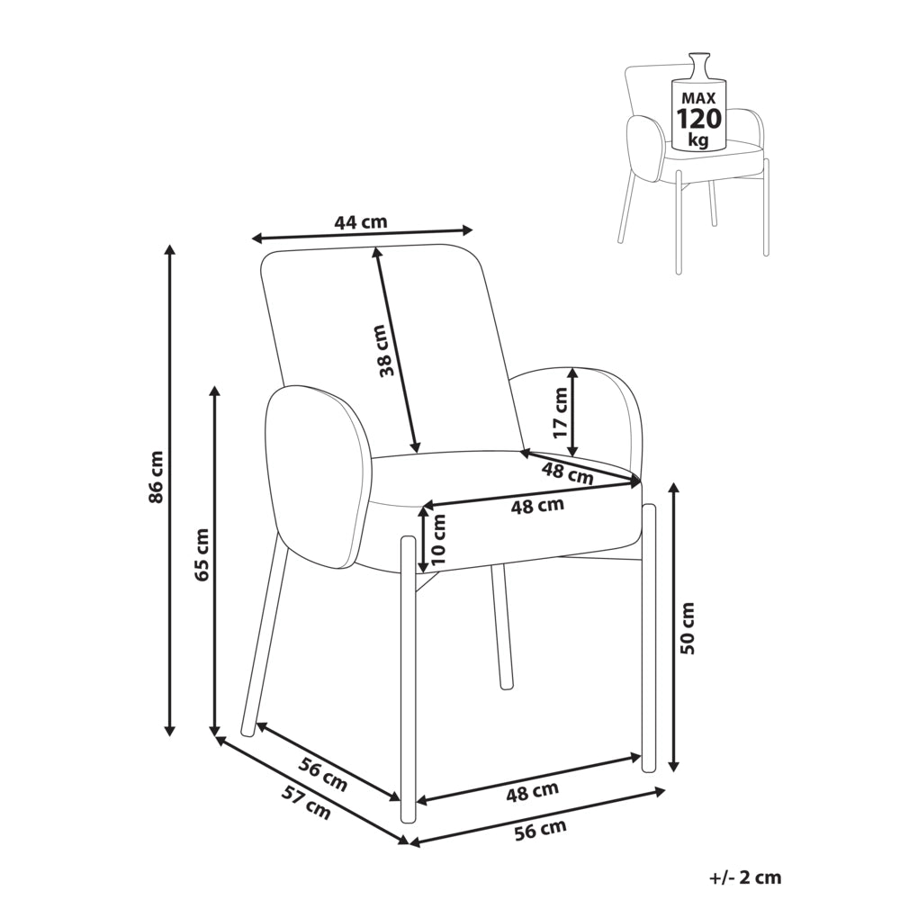 Sedia da sala da pranzo Rivestimento bouclé beige chiaro Base leggera Struttura in ferro Design retrò