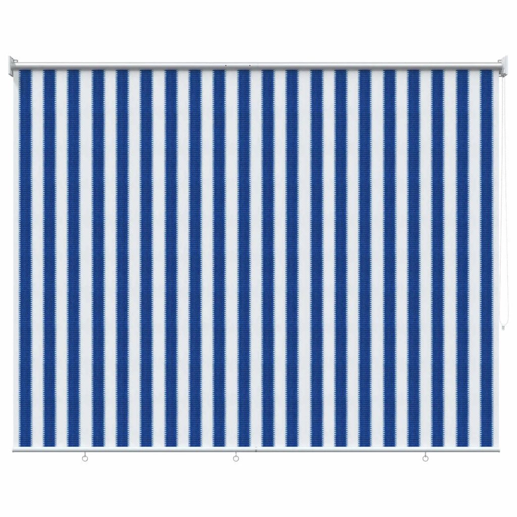Tenda a Rullo Esterno Blocco UV 90% Strisce Blu e Bianche HDPE 42035979