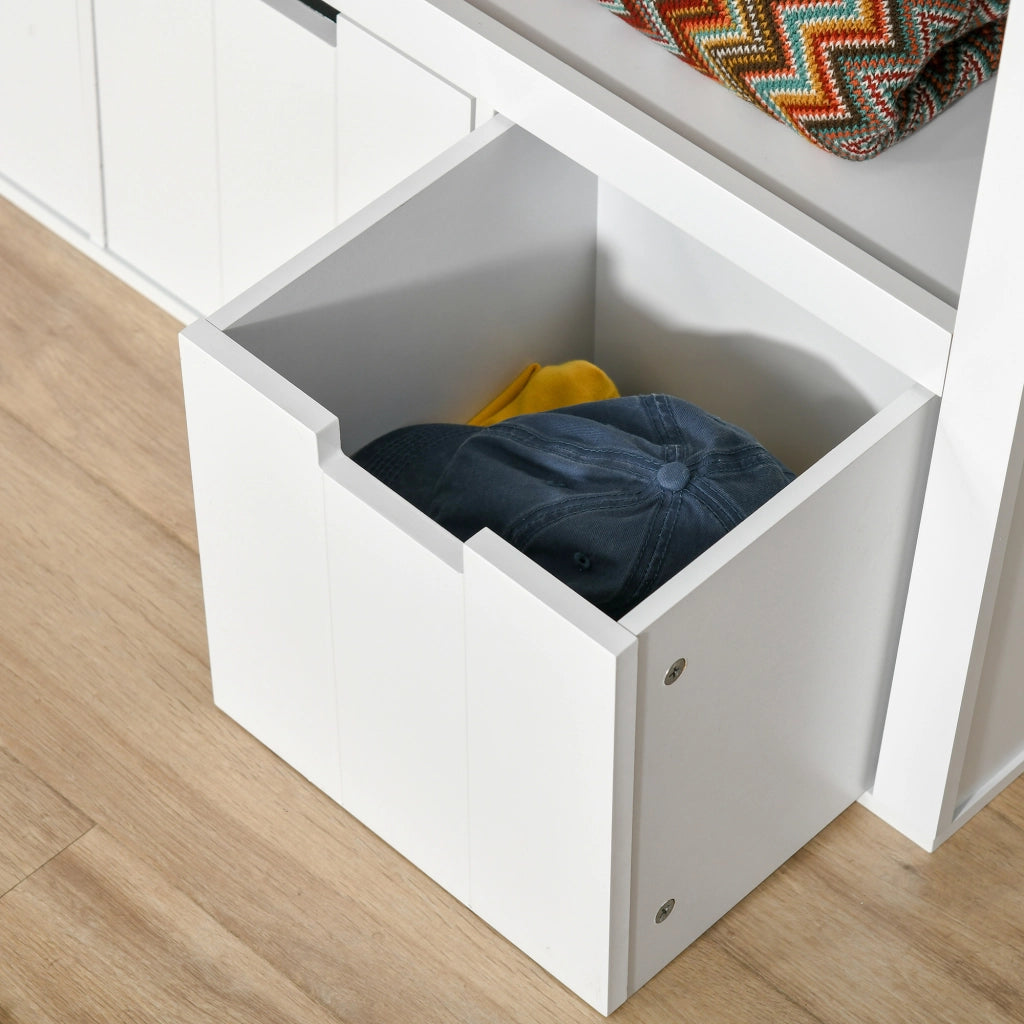 Cassettiera con ante e ripiani aperti ¨C Minimal ¨C Bianco 102x33x61,5 cm