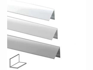 PROFILO ANGOLI UGUALI IN ALLUMINIO- - mm.25x25 mt.2 argento - 5 pezzi