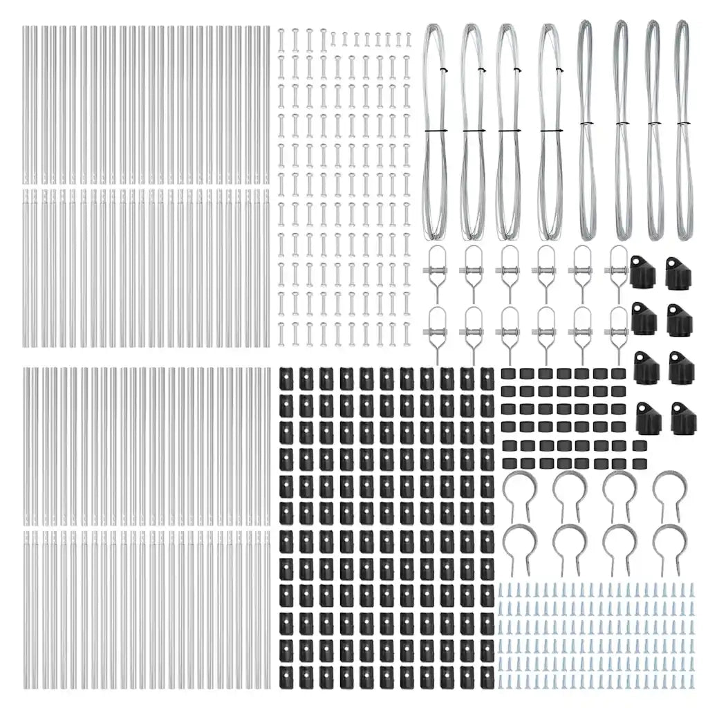 Palo della recinzione 52 pcs Grigio 3,2 x 3,2 x 170 cm 3350156