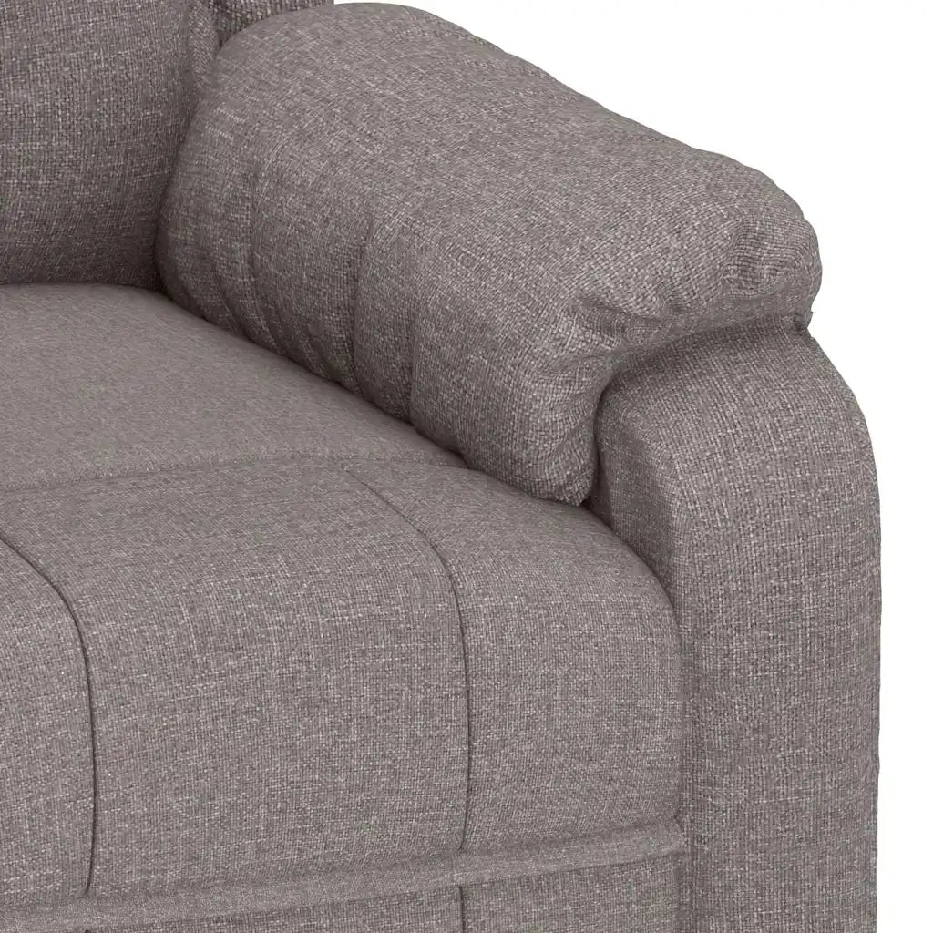 Poltrona Elettrica Reclinabile-Divano Sedia Tortora in Tessuto 336540
