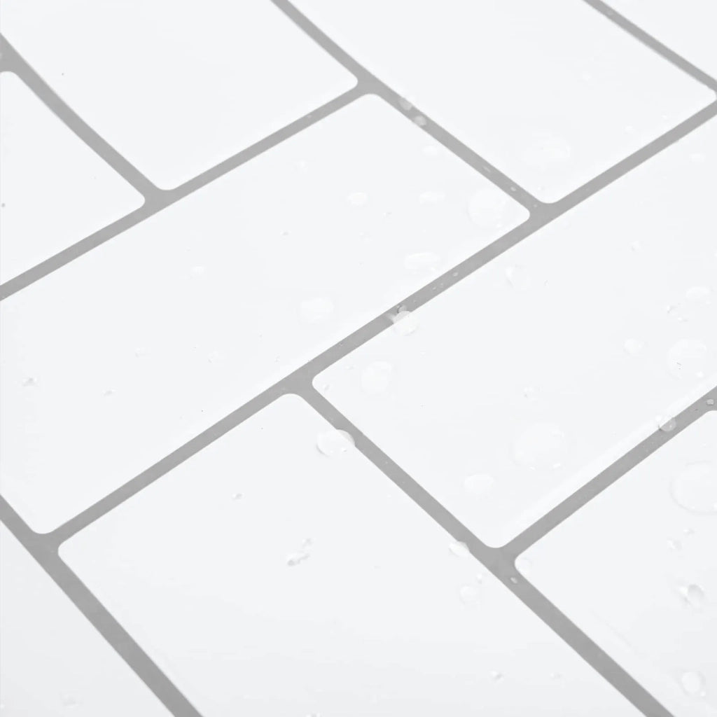 Piastrella a Spina di Pesce 50 pcs Bianco e Grigio 30 x 30 cm 42046182